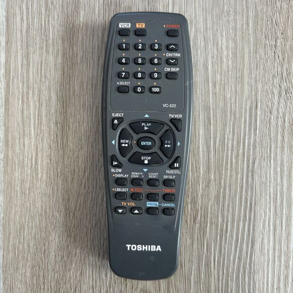 Toshiba VC-522 VCR Remote For W522 W522C W522CF W528 W422 Genuine OEM Tested - Picture 1 of 5